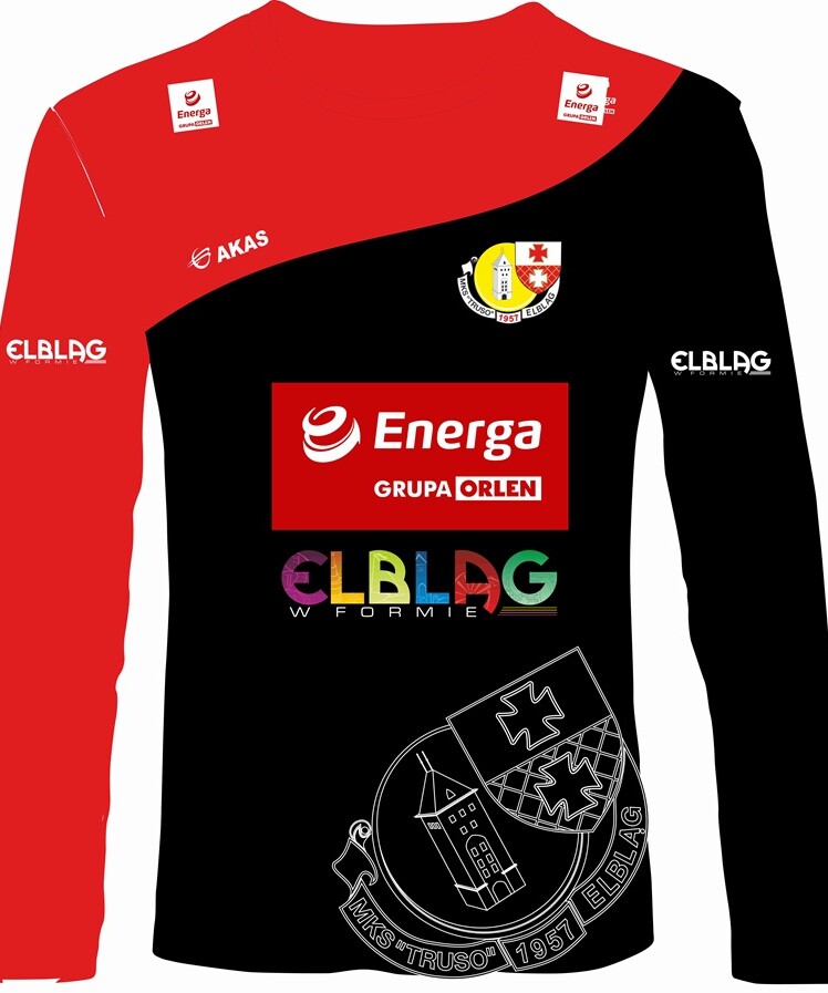 Bluza rozgrzewkowa czarno-czerwona